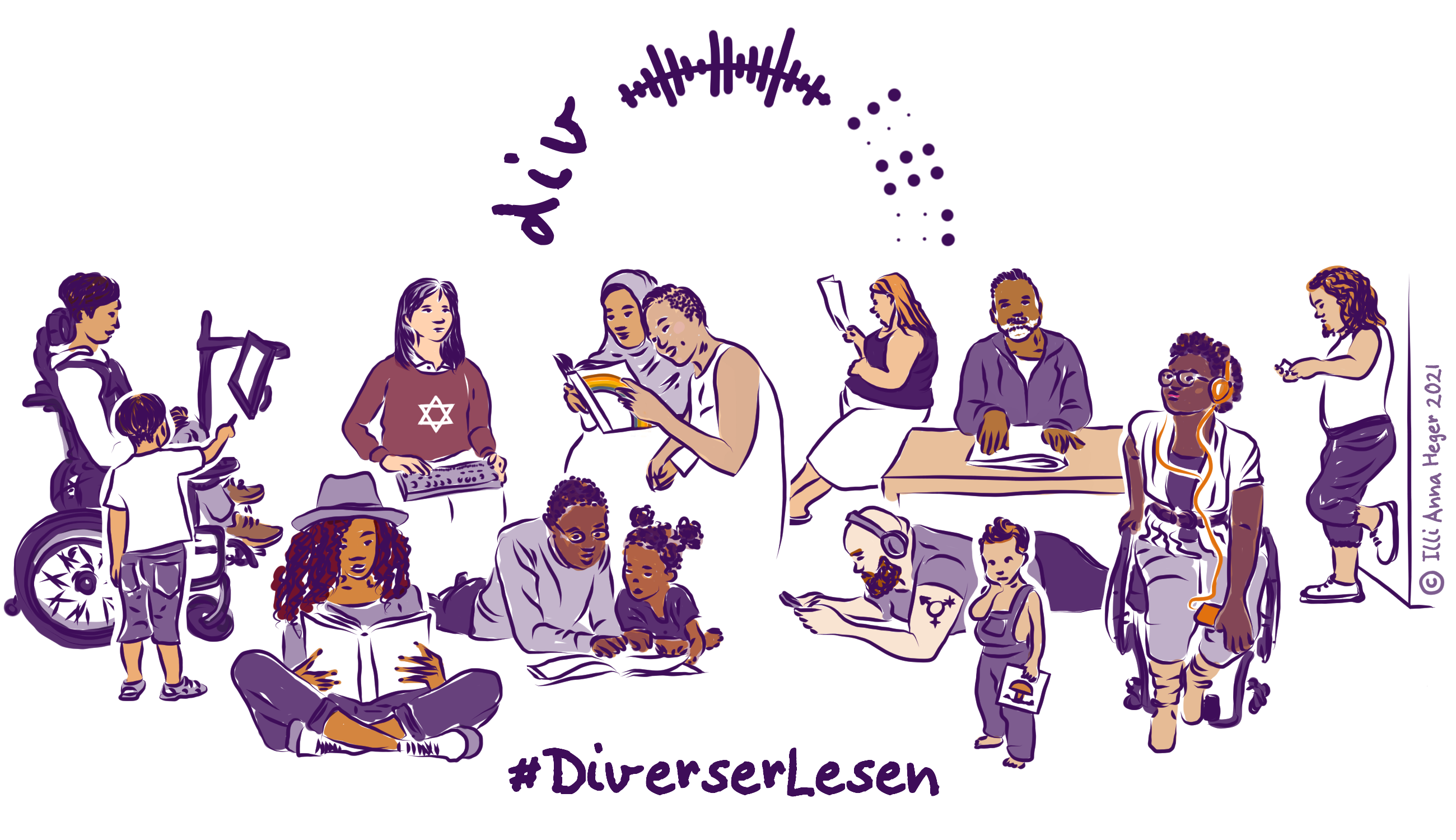 Das Logo der Aktion #DiverserLesen